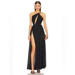 New! Michael Costello x Revolve Fairleigh Gown in Black size Small 🖤
